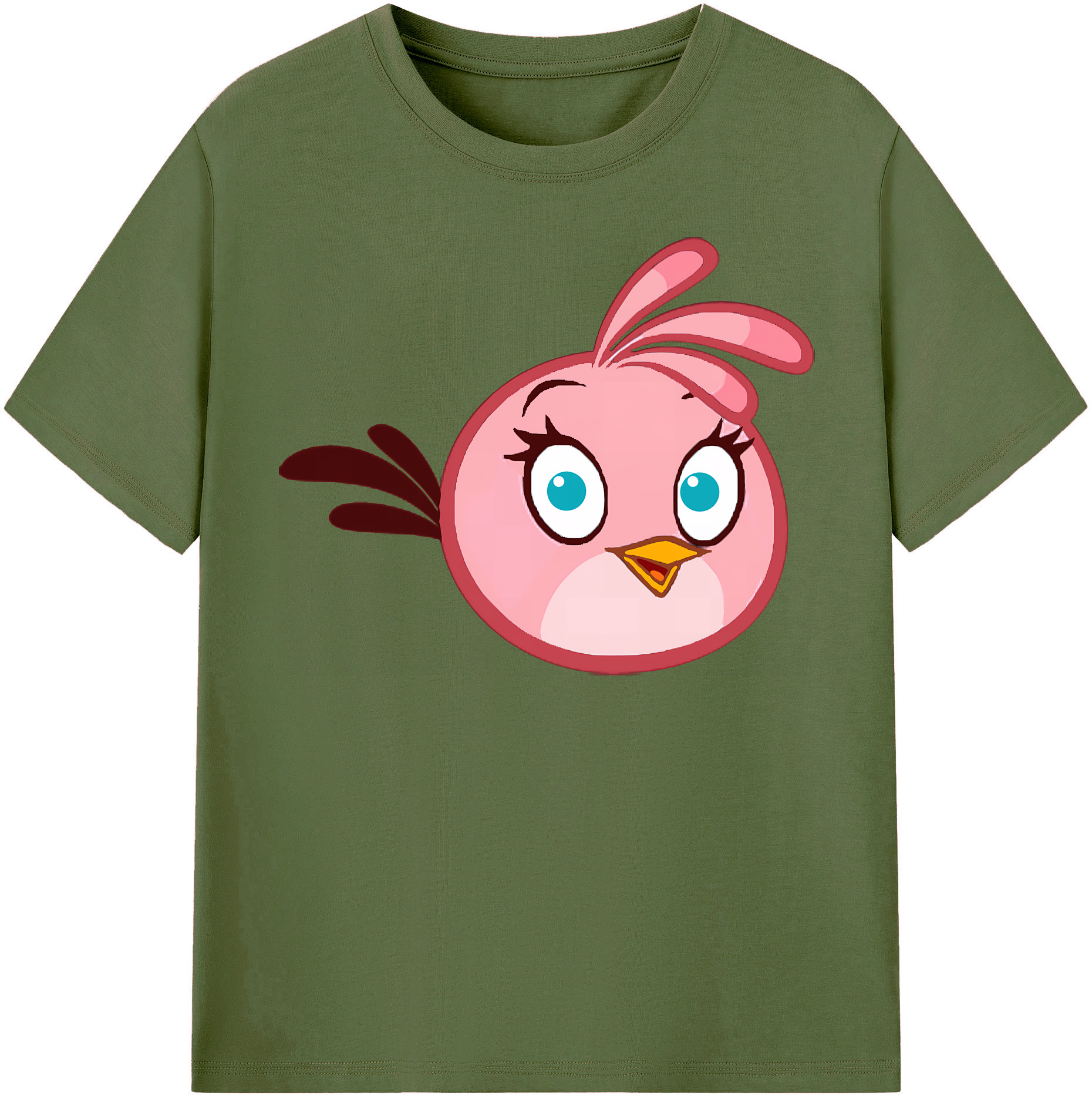 （画像用） Angry Birds アングリーバード 綿100％半袖Tシャツ（フロントプリント）